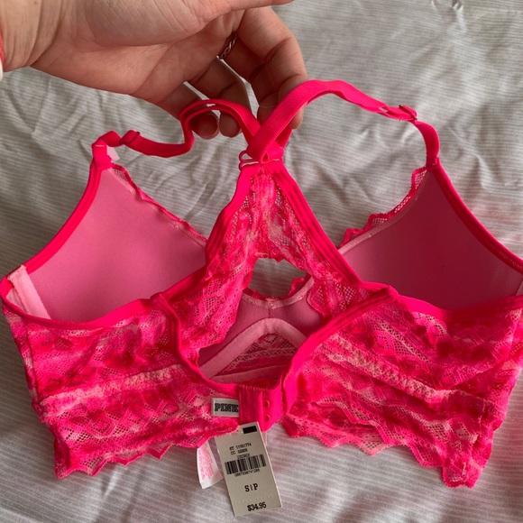Neon Pink Tie-Dye VS Bra Bralette - Picture 3 of 4